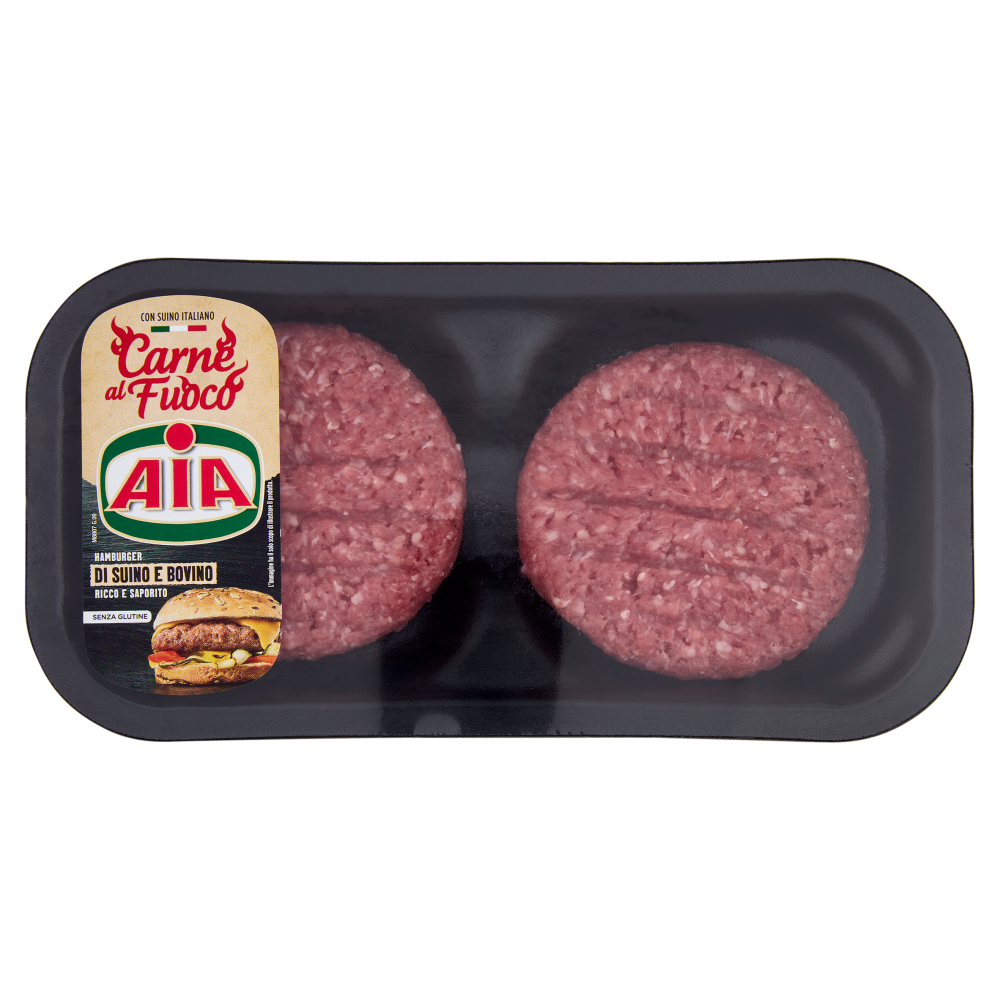Aia Carne al Fuoco Hamburger di Suino e Bovino 0,200 kg