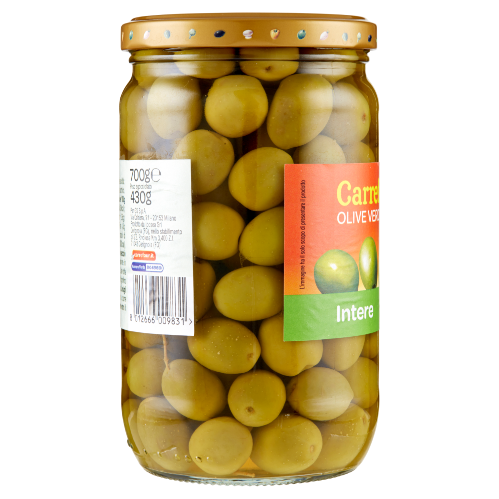 Carrefour Olive Verdi Intere in salamoia 700 g