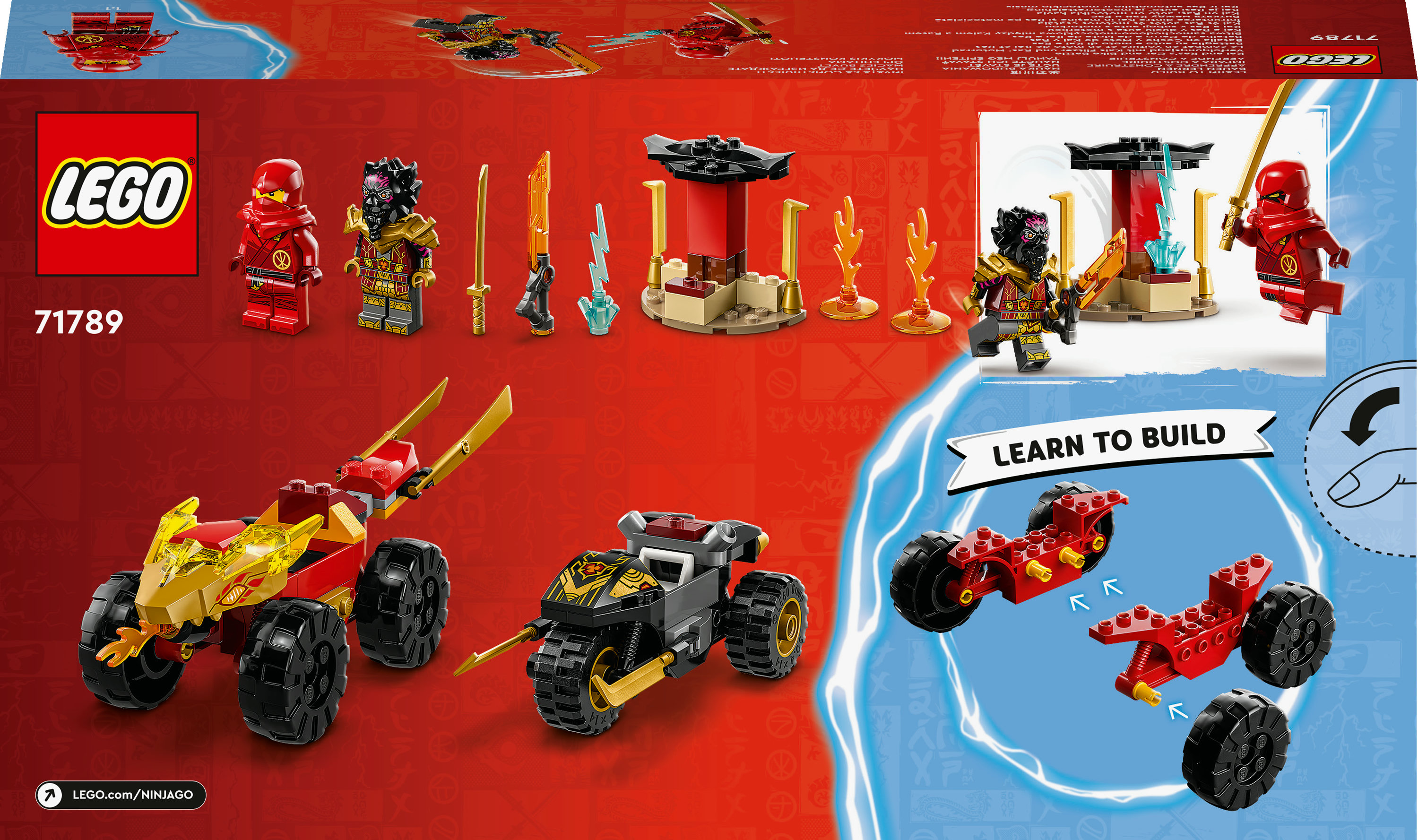 LEGO NINJAGO Battaglia su auto e moto di Kai e Ras