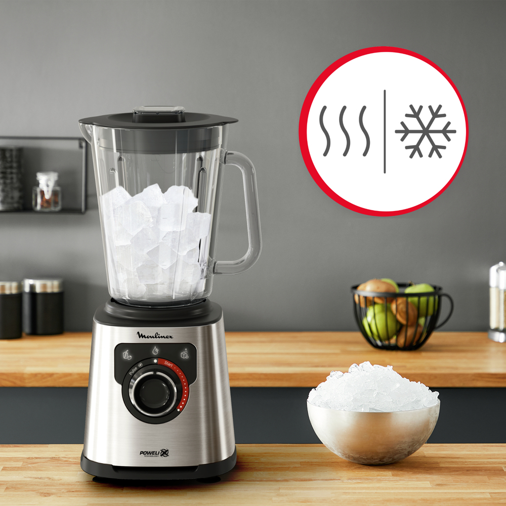 Moulinex LM871D Frullatore PerfectMix+ Silver con caraffa in vetro