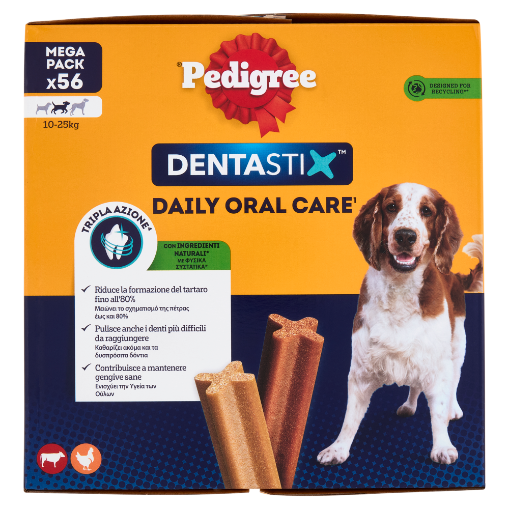 Pedigree Dentastix Snack per igiene orale Cane Medio 56 Pezzi 1440 g