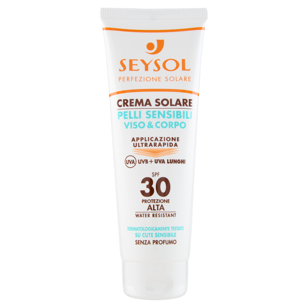 Seysol Crema Solare Pelli Sensibili Viso & Corpo SPF 30 Protezione Alta 125 ml
