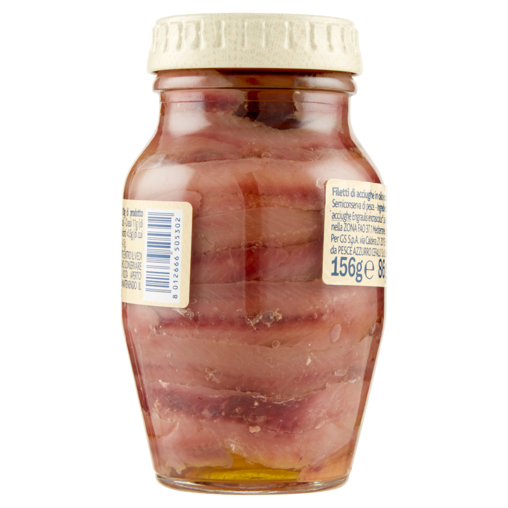 Terre d'Italia Filetti di acciughe di Sicilia in olio extra vergine di oliva 156 g