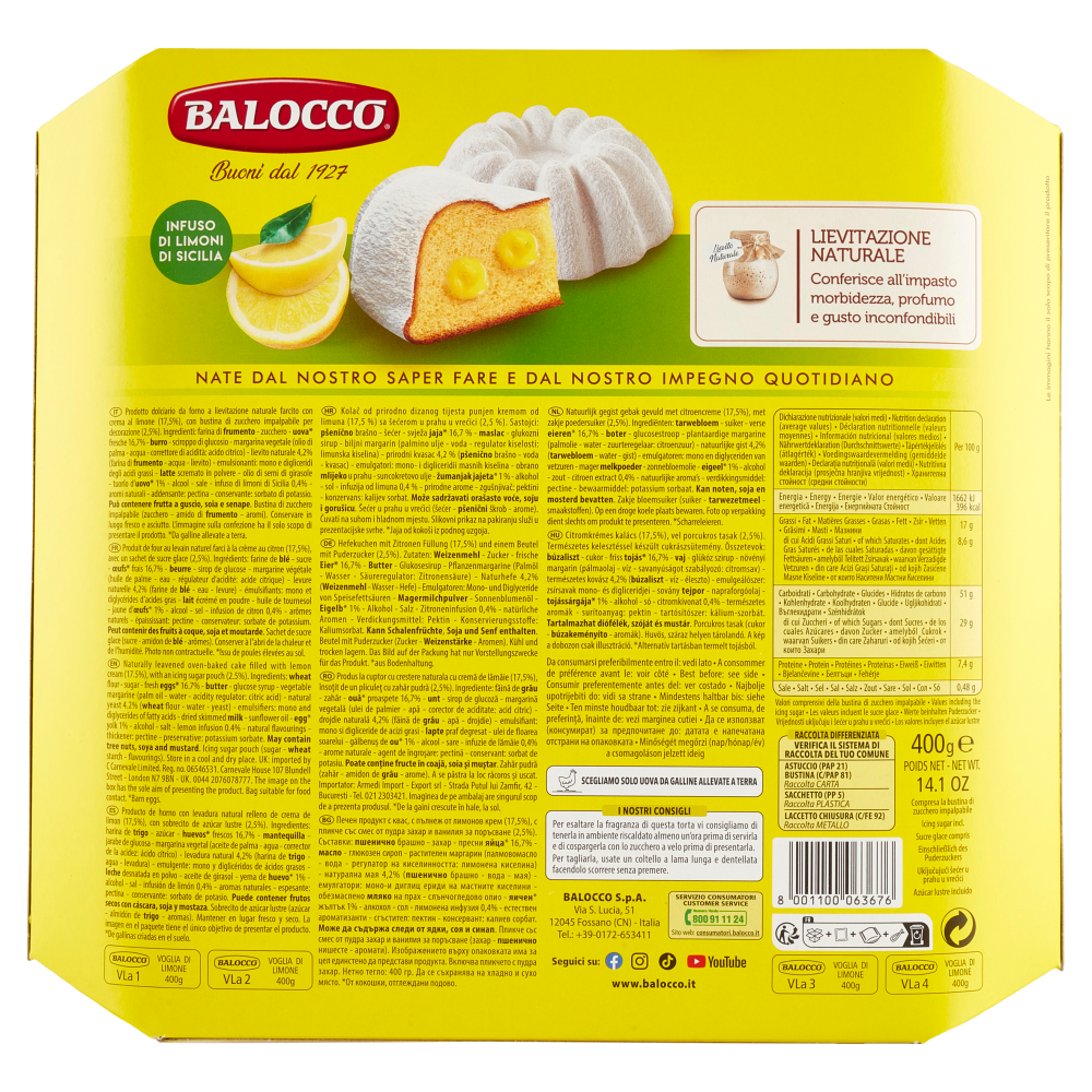Balocco Torte in Festa Voglia di Limone 400 g