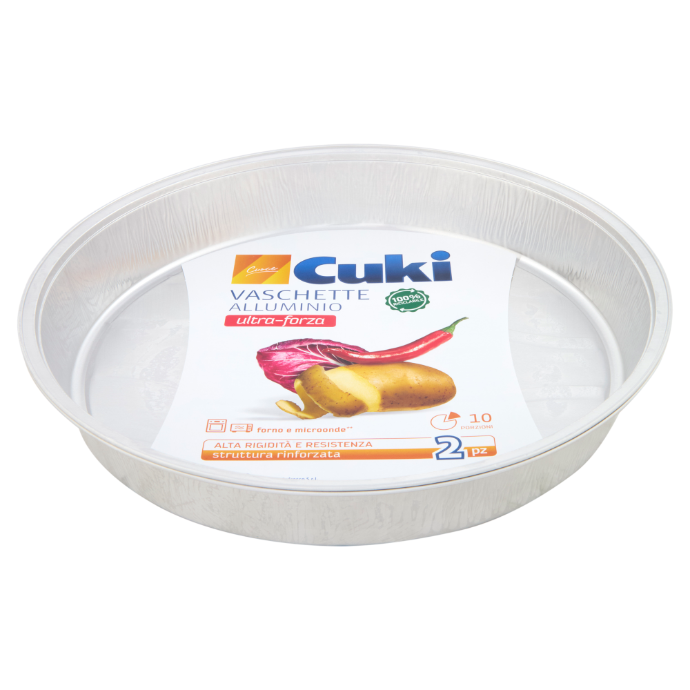 Cuki Cuoce Vaschette Alluminio ultra-forza 10 Porzioni 2 pz
