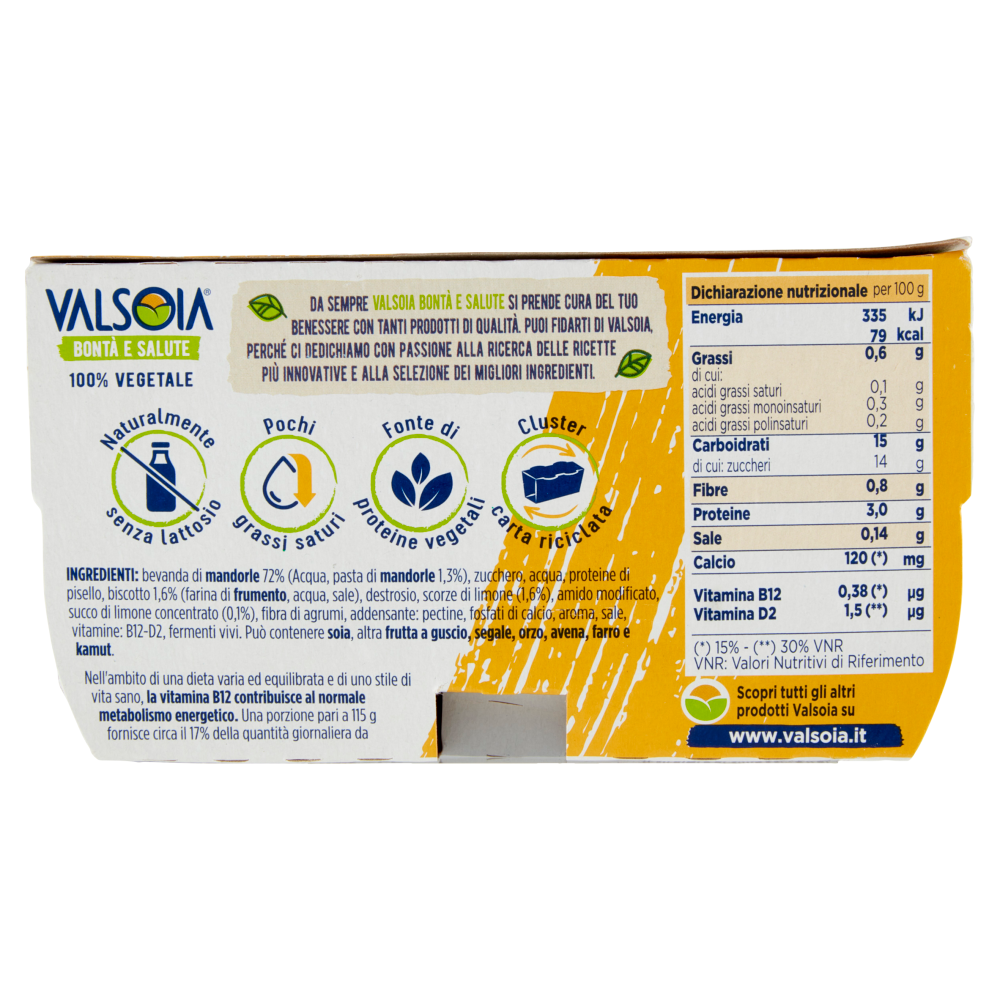 Valsoia Bontà e Salute Biscotto e Limone Mandorla 2 x 115 g