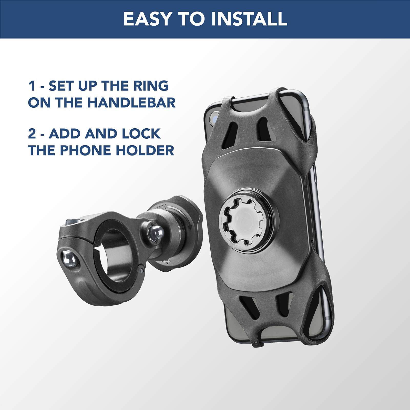 Cellularline Rider Pro - Universal Supporto da manubrio