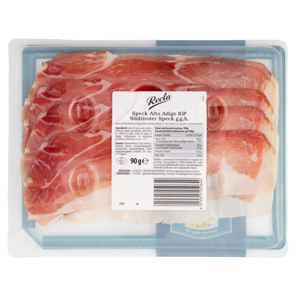 Recla Südtiroler Speck Alto Adige IGP 90 g