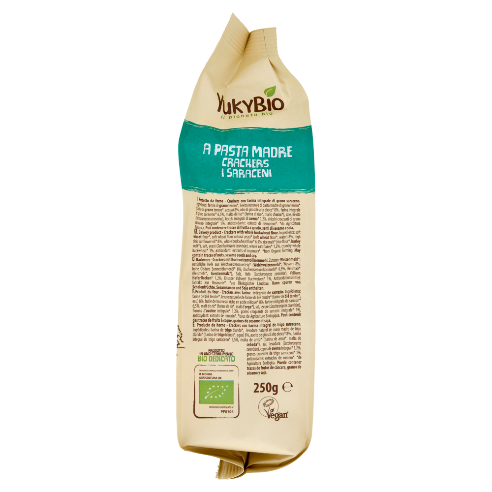 YukyBio A Pasta Madre Crackers i Saraceni 250 g