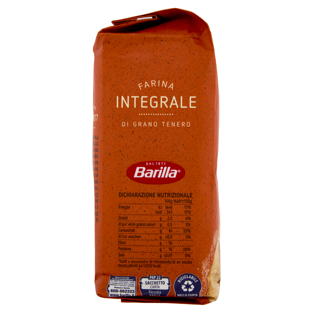 Barilla Farina Integrale di Grano Tenero 1000 g