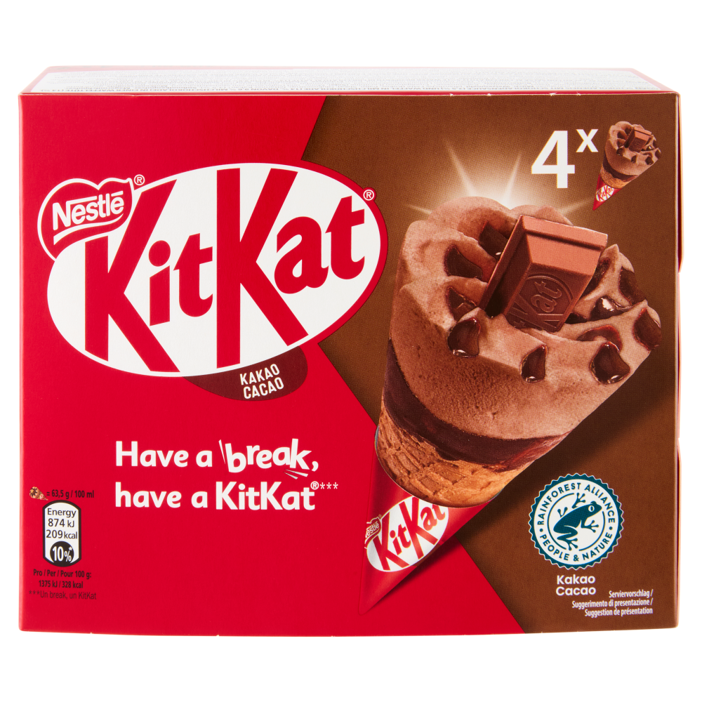 KITKAT Cono al Cacao 4x63,5g