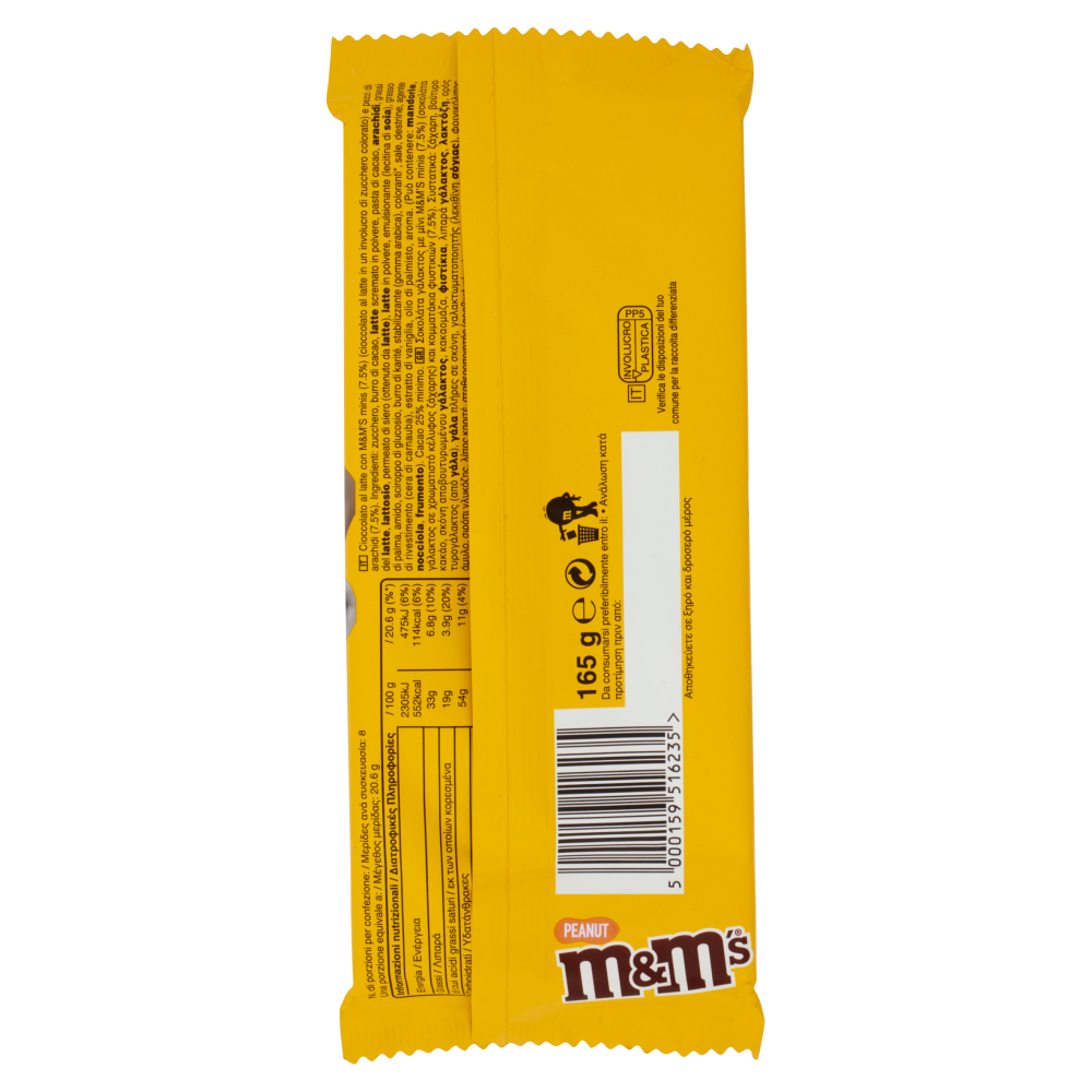 M&M's Tavoletta al Cioccolato con Arachidi 165 g