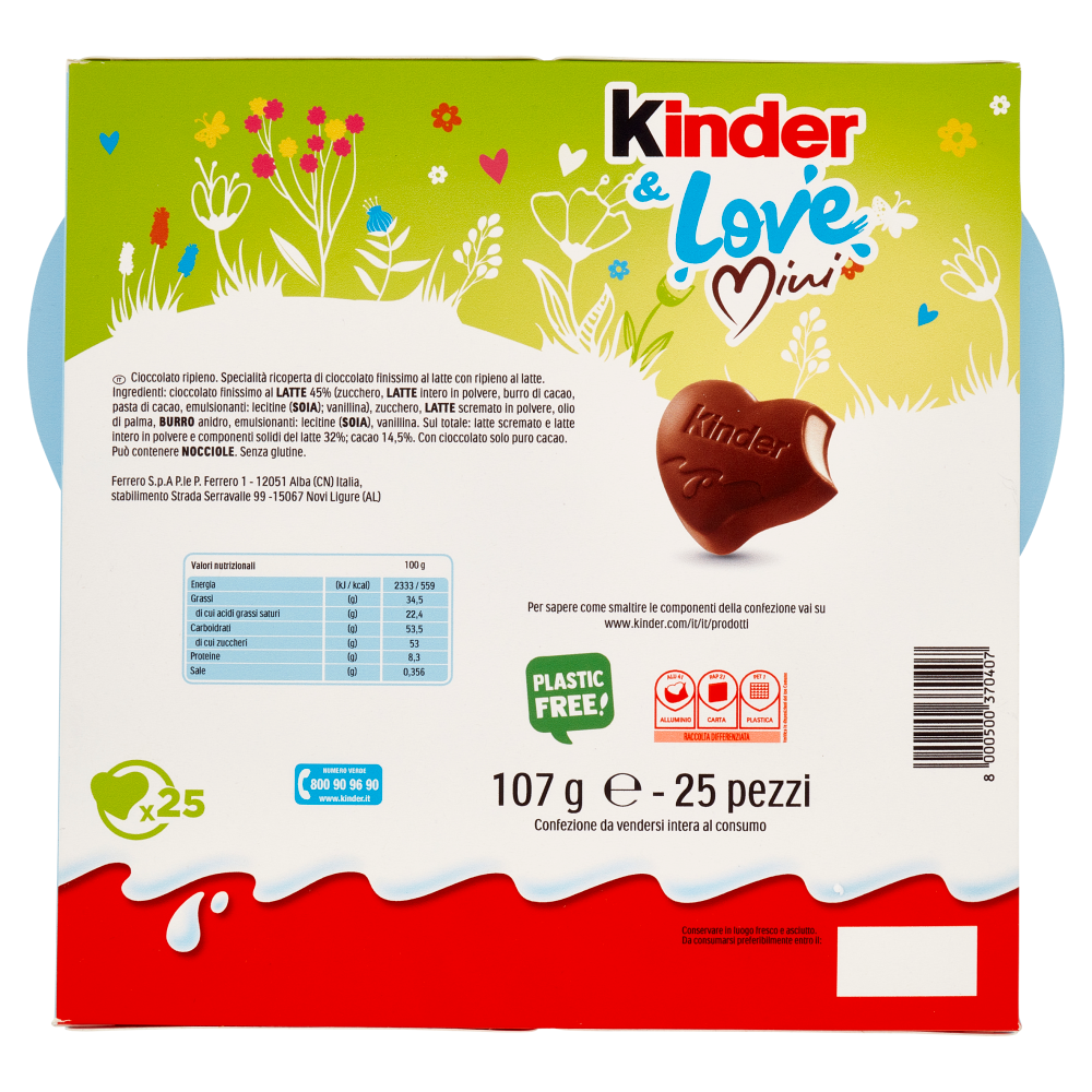 Kinder & Love Mini 25 pezzi 107 g