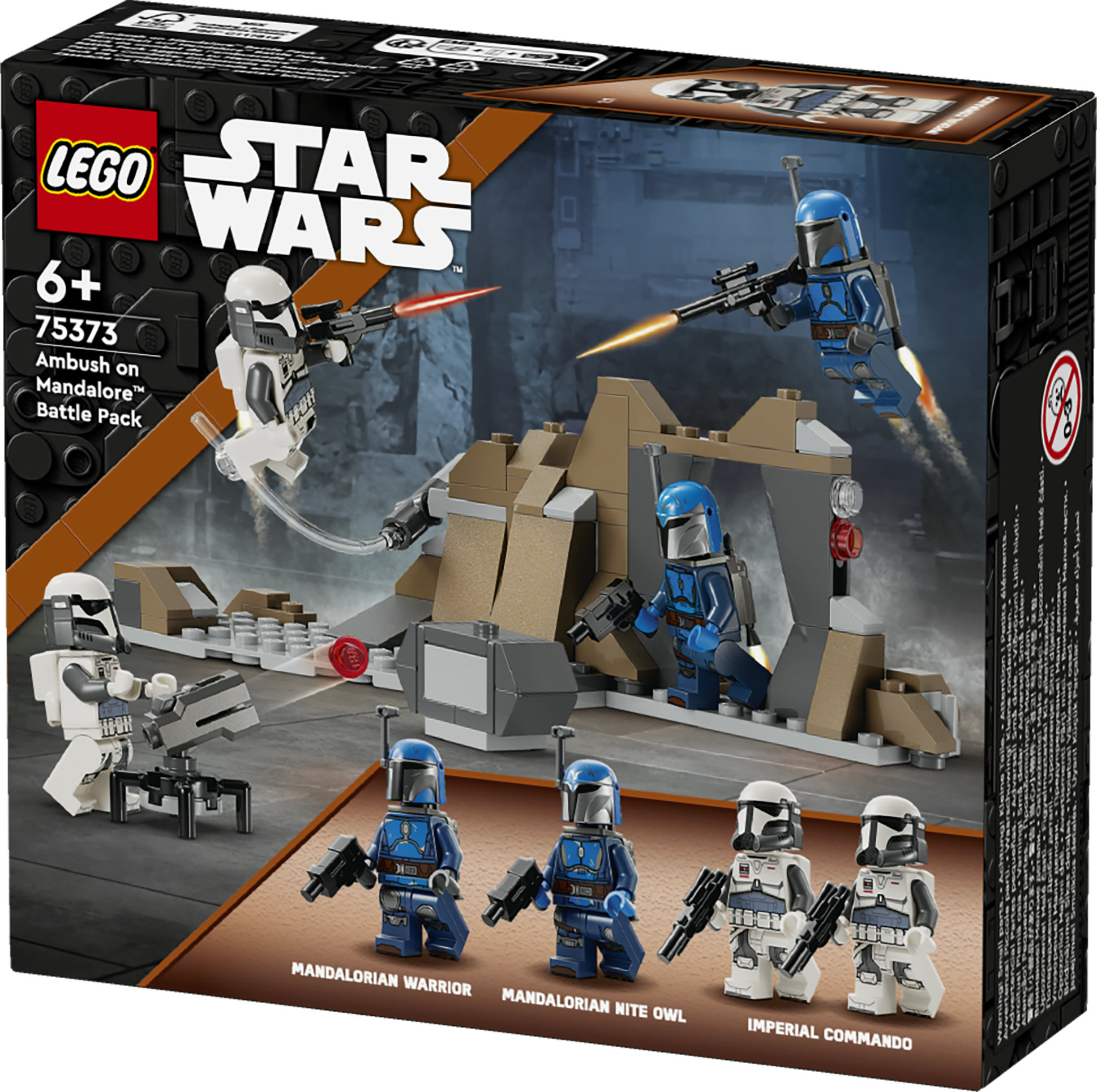 LEGO Star Wars 75373 Battle Pack Agguato su Mandalore, Gioco d'Avventura per Bambini 6+ con 4 Personaggi con Armi e Jetpack