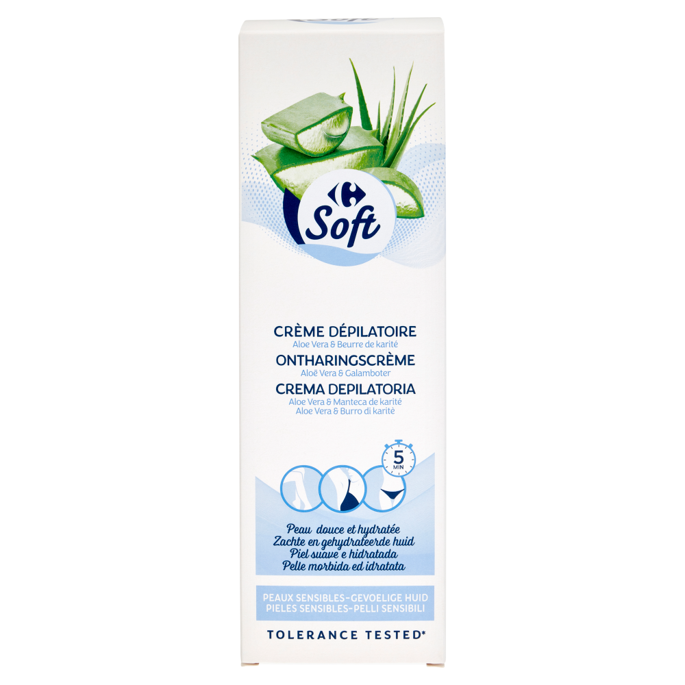 Carrefour Soft Crema Depilatoria Pelli Sensibili 200 ml