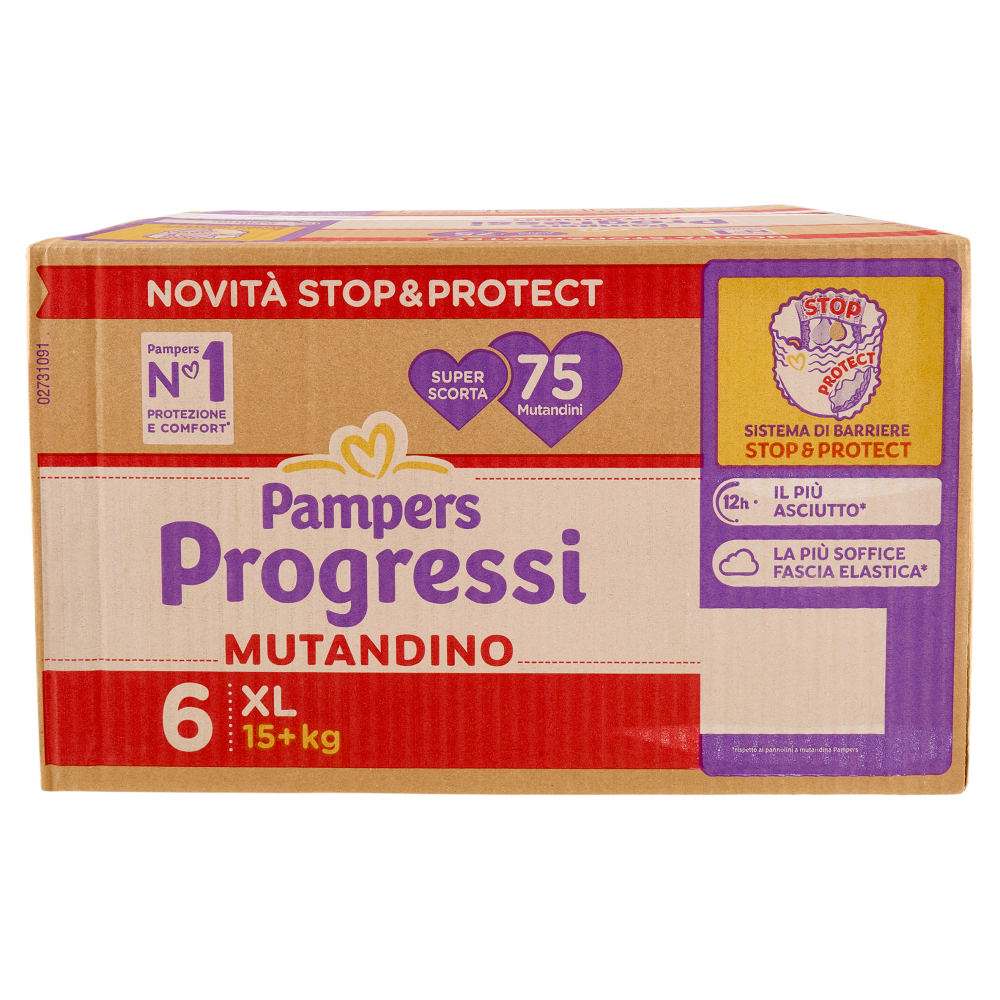 Pampers Progressi Mutandino XL 75 pz