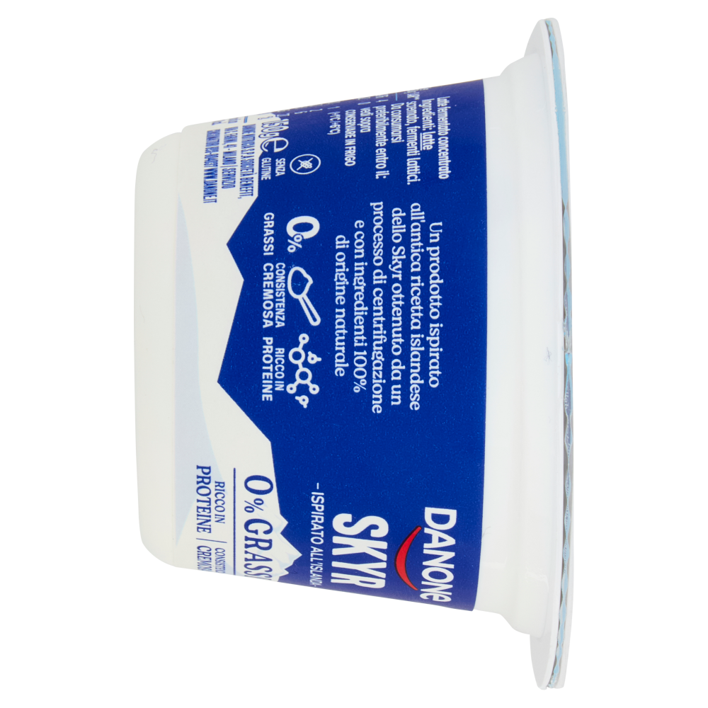 DANONE Skyr, Yogurt ispirato all'Islanda, 0% grassi, Cremoso, Ricco in Proteine, Bianco, 150g