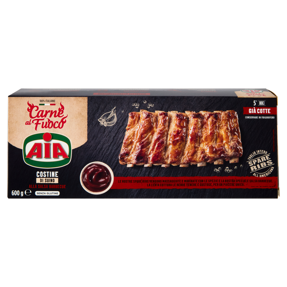Aia Carne al Fuoco Costine di Suino alla Salsa Barbecue 600 g