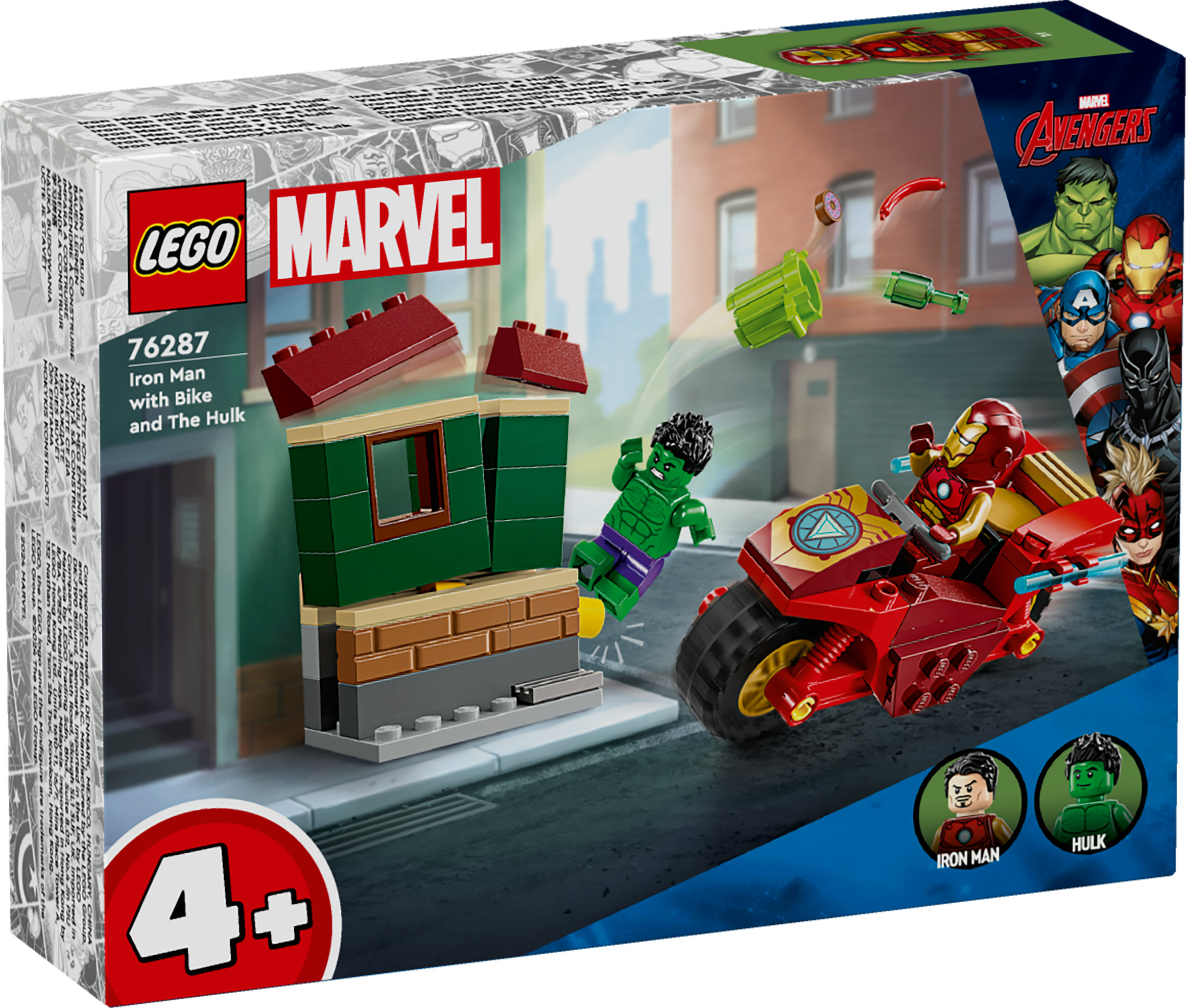 LEGO Iron Man con moto e The Hulk