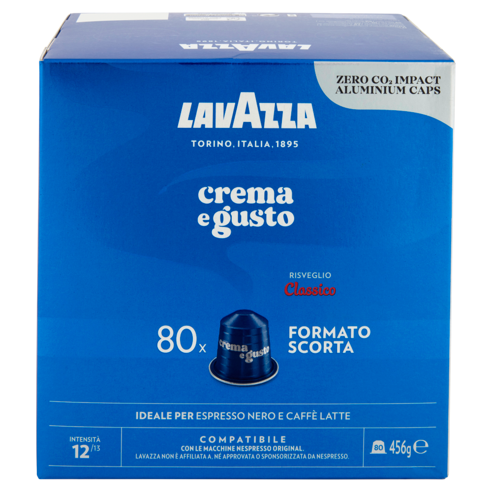 Lavazza crema e gusto Classico Compatibile con Nespresso Original 80 Capsule  456 g