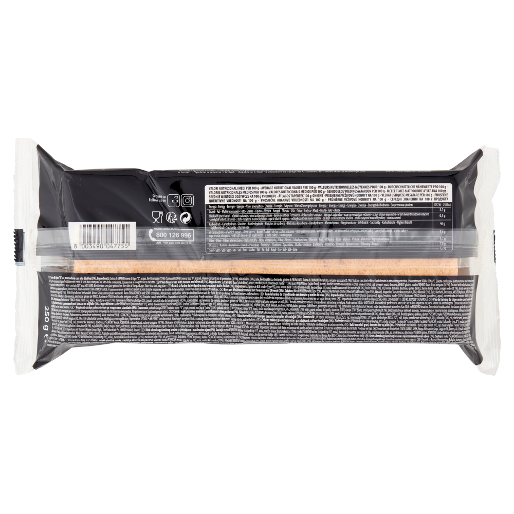 Roberto Gourmet Tramezzino Rosso al Pomodoro 5 Fette 250 g