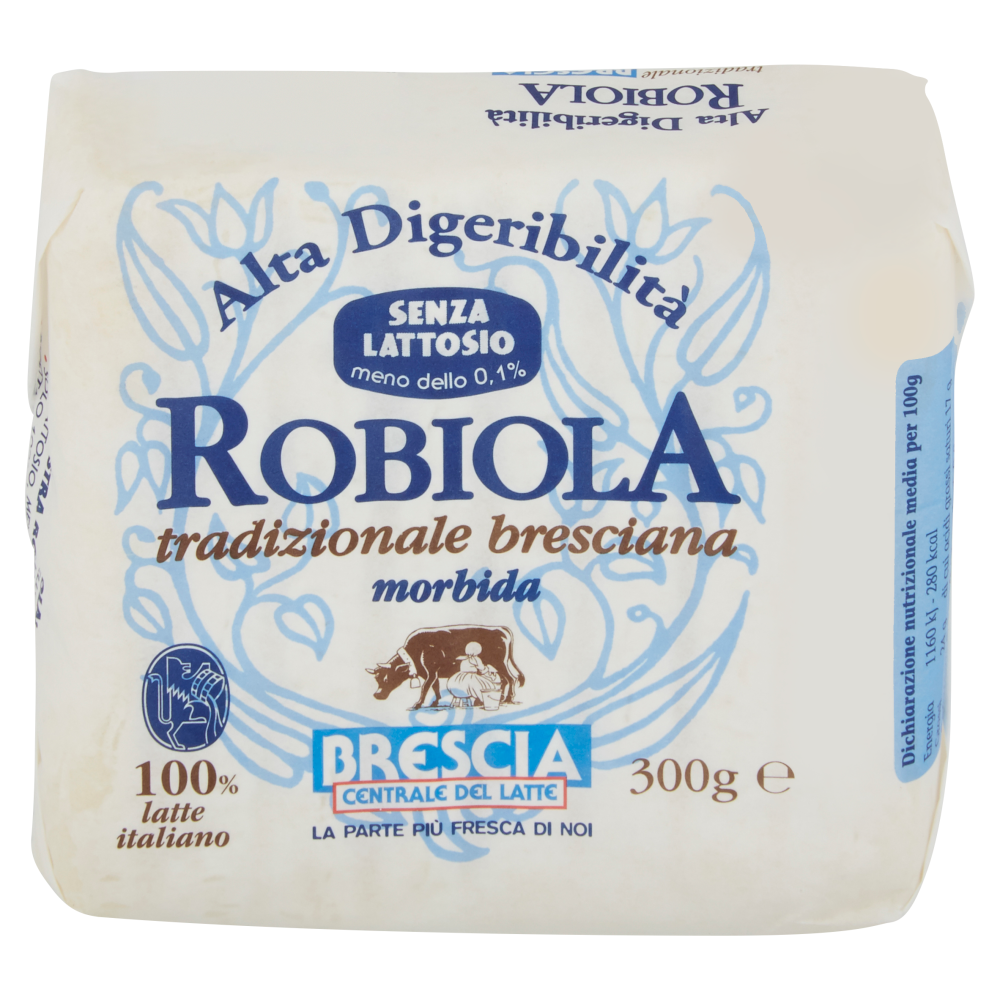 Brescia Robiola tradizionale bresciana morbida senza Lattosio 300 g