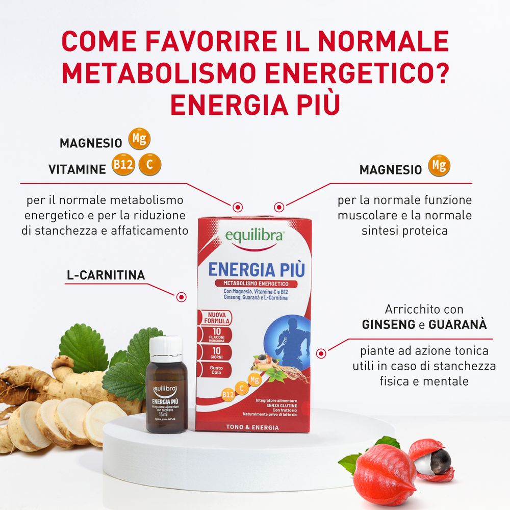 Equilibra Energia Più Metabolismo Energetico 10 Flaconi Monodose 150 ml