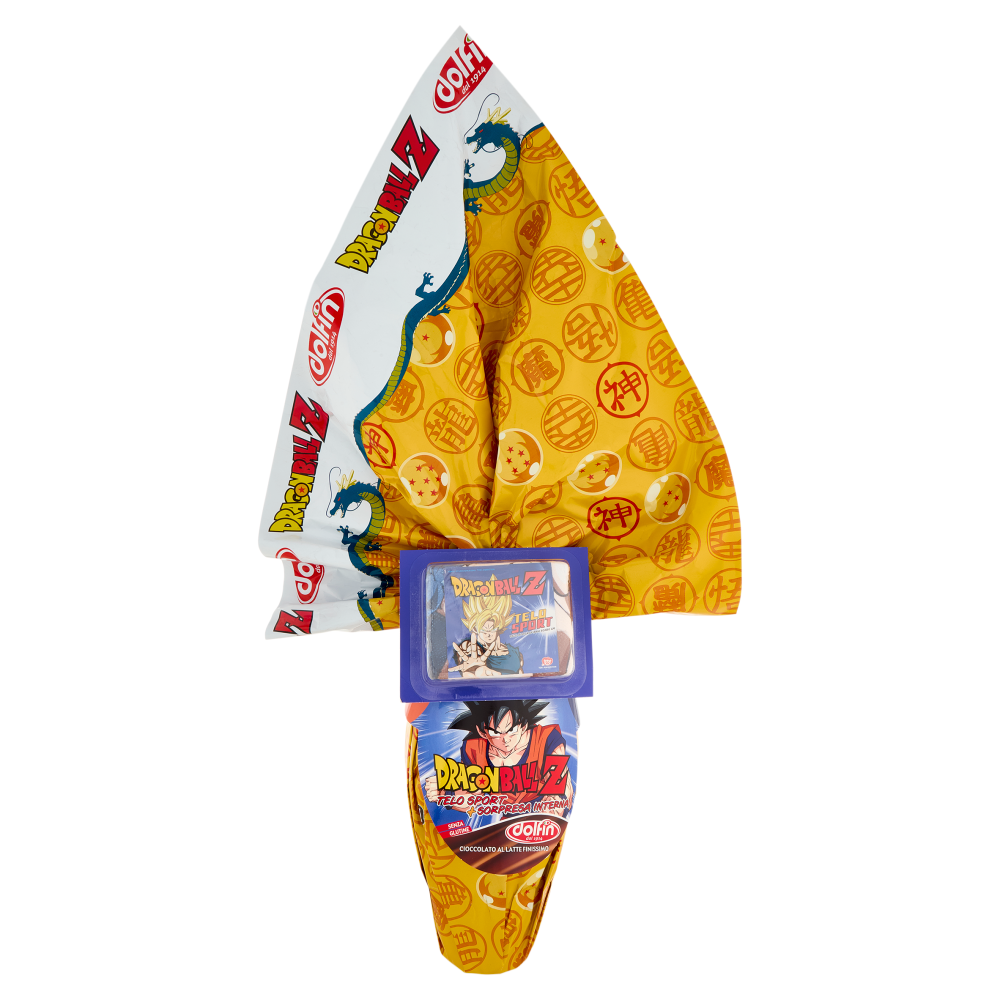 dolfin Uovo di Cioccolato al Latte Finissimo Dragon Ball Z + Telo Sport 320 g