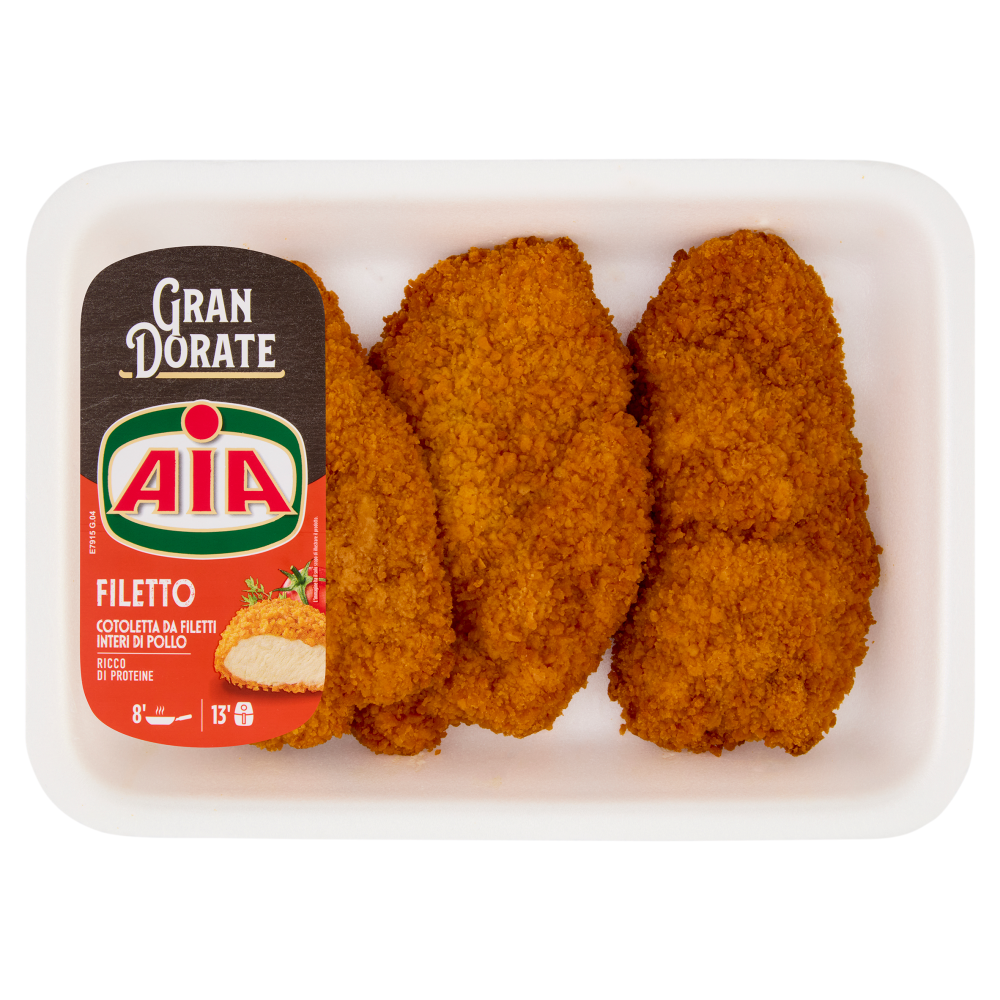 Aia Gran Dorate Filetto Cotoletta da Filetti Interi di Pollo 0,280 kg