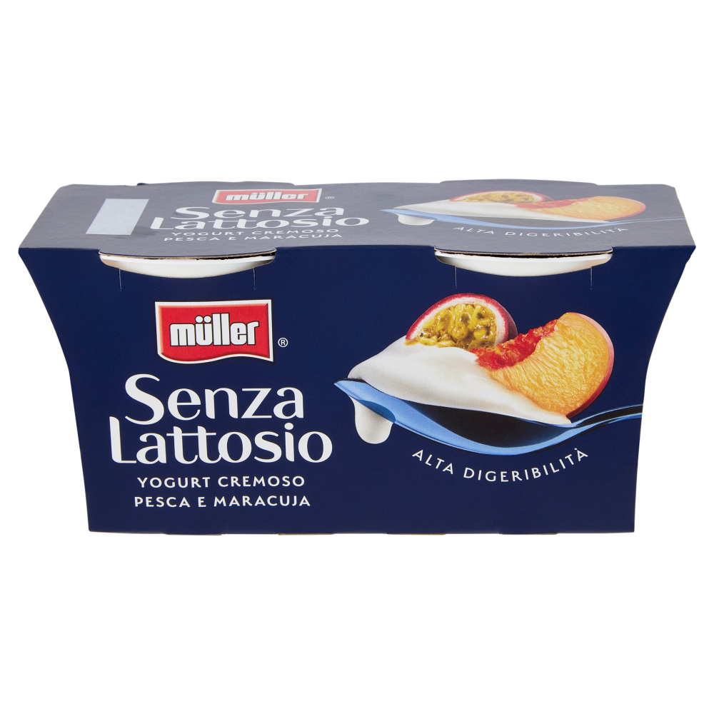 m&uuml;ller Senza Lattosio Yogurt Cremoso Pesca e Maracuja 2 x 125 g