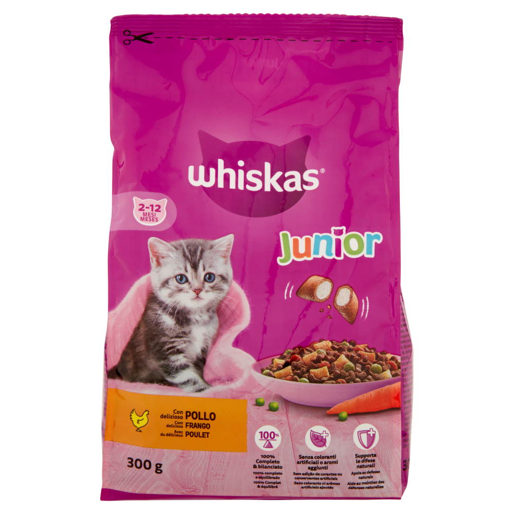Whiskas Junior Crocchette con delizioso Pollo 300 g