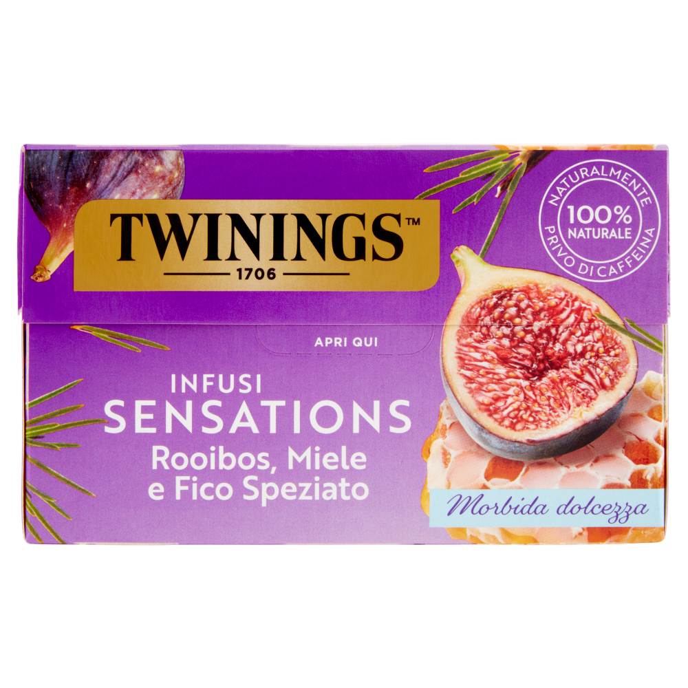 Twinings Infusi aromatizzati Sensations Rooibos, Miele e Fico Speziato 20 x 2 g
