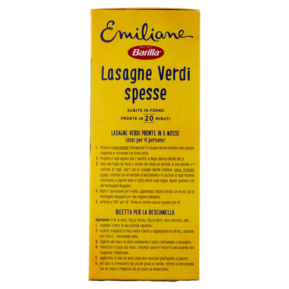Barilla Emiliane Lasagne Verdi Pasta all'Uovo 500 g
