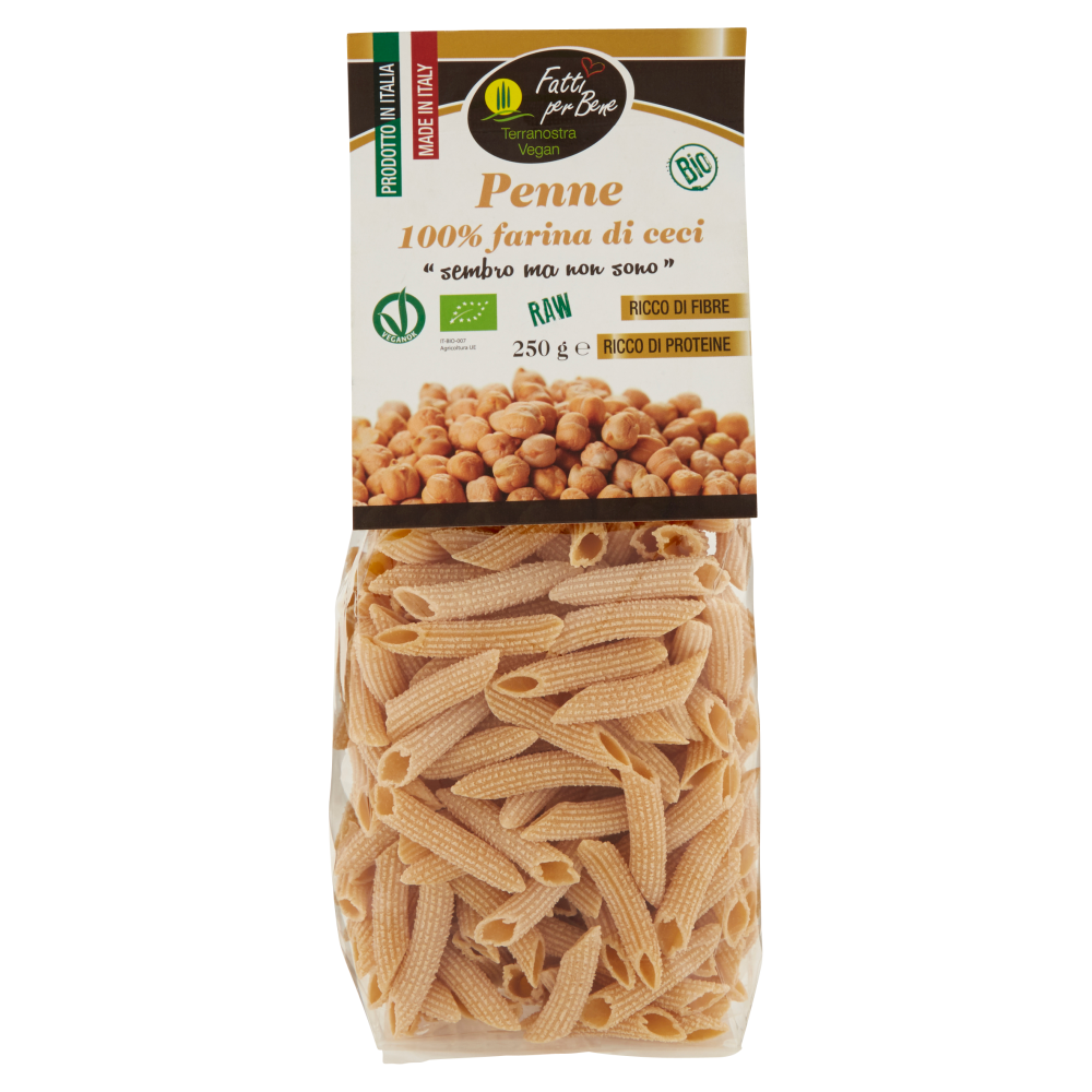 Terranostra Vegan Bio Penne 100% farina di ceci 250 g