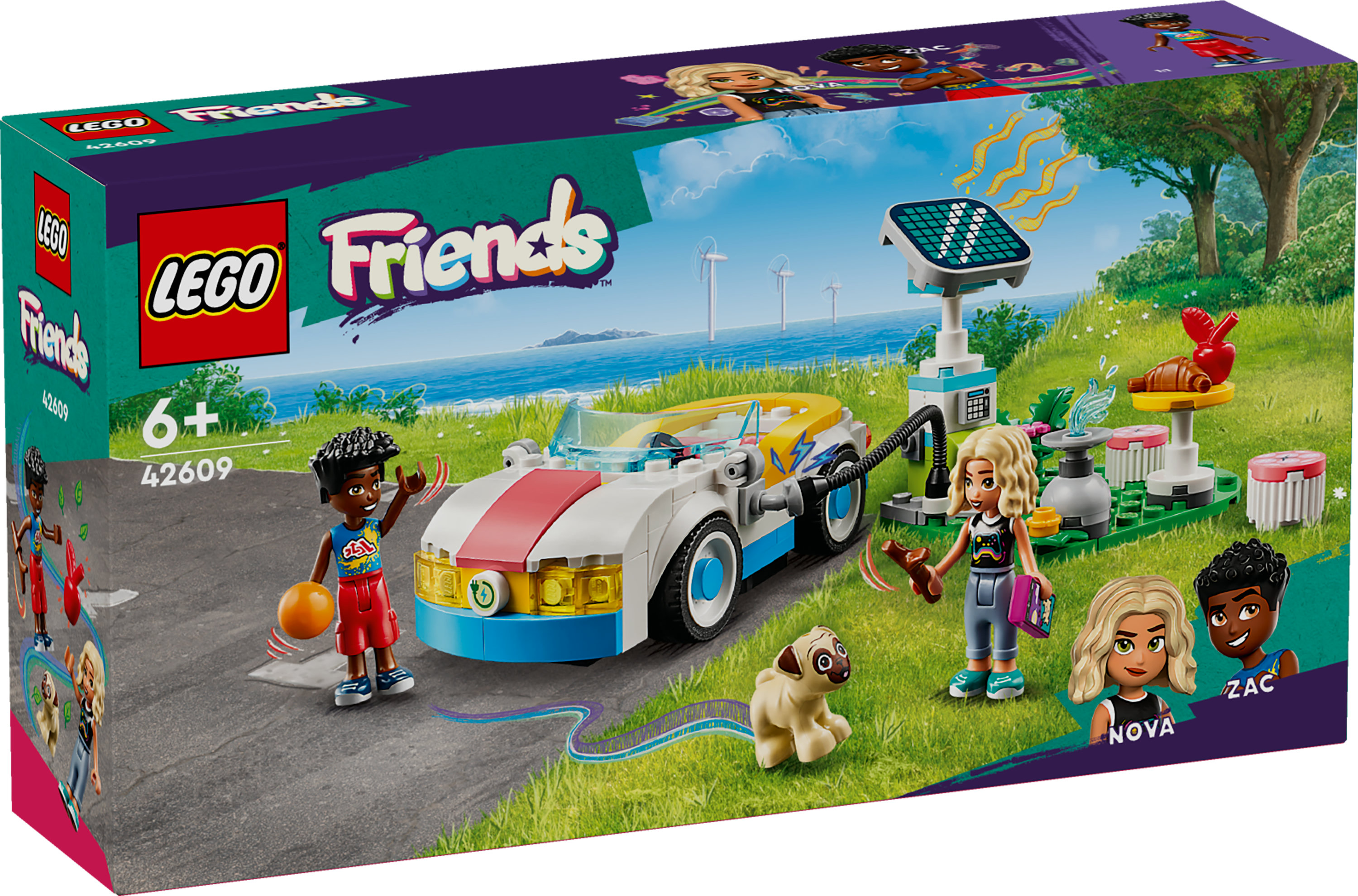LEGO Friends Auto elettrica e caricabatterie