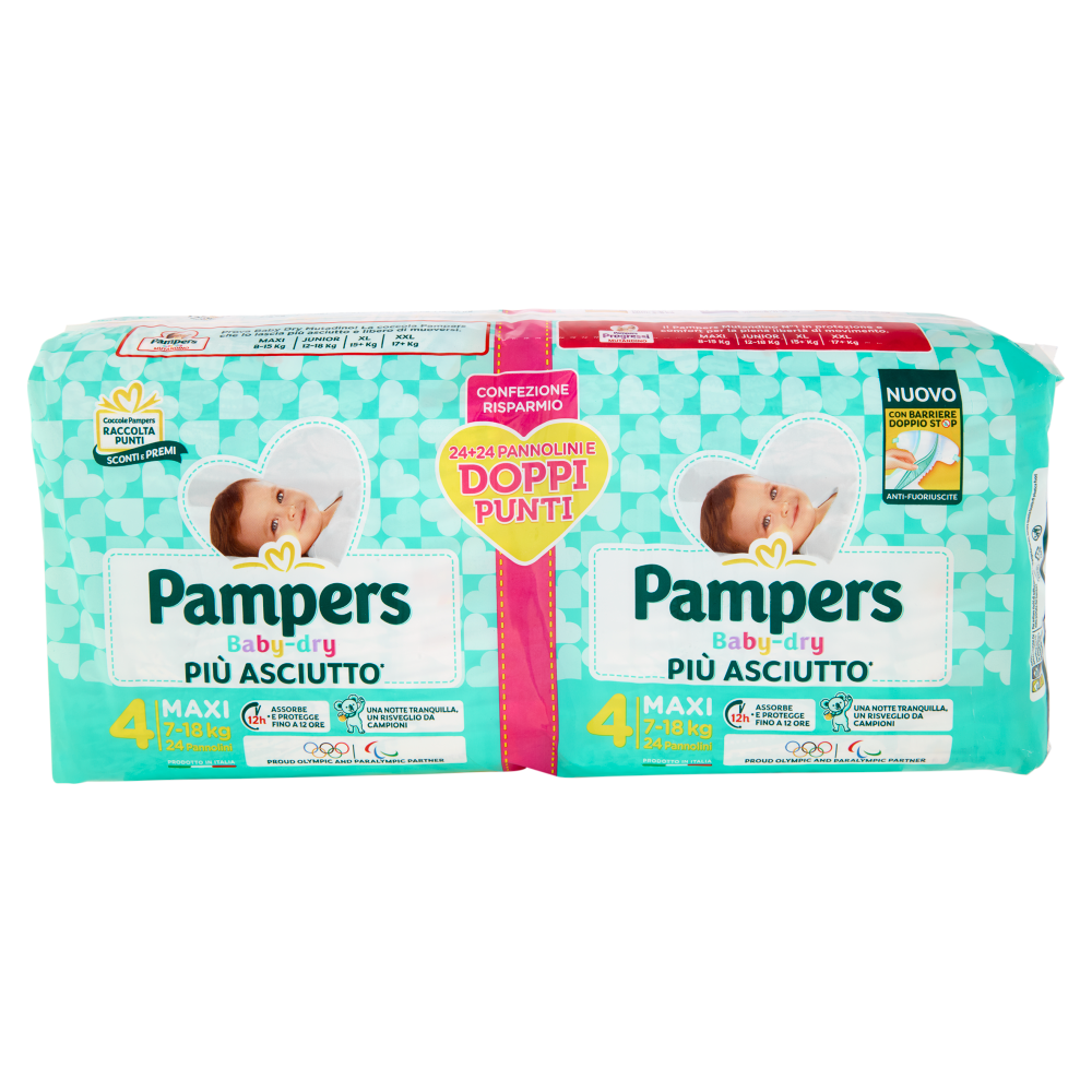 Pampers Baby-dry Maxi 24 + 24 pz