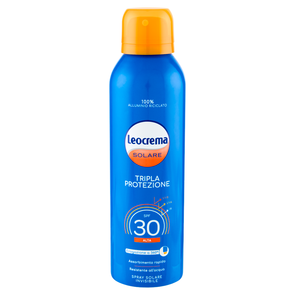 Leocrema Solare Tripla Protezione SPF 30 Alta Spray Solare Invisibile 150 ml
