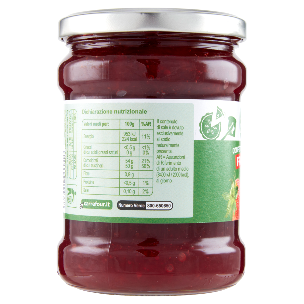 Carrefour Classic Confettura Extra di Fragola 600 g