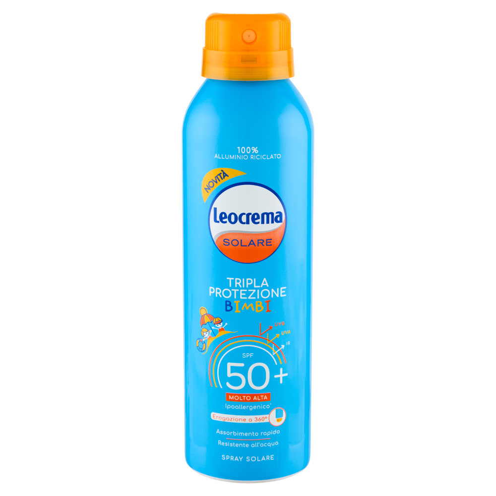 Leocrema Solare Tripla Protezione Bimbi SPF 50+ Molto Alta Spray Solare 150 ml