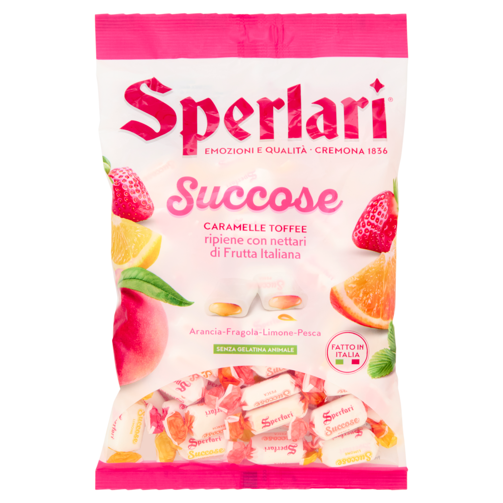 Sperlari Succose Caramelle Toffee Arancia - Fragola - Limone - Pesca 350 g