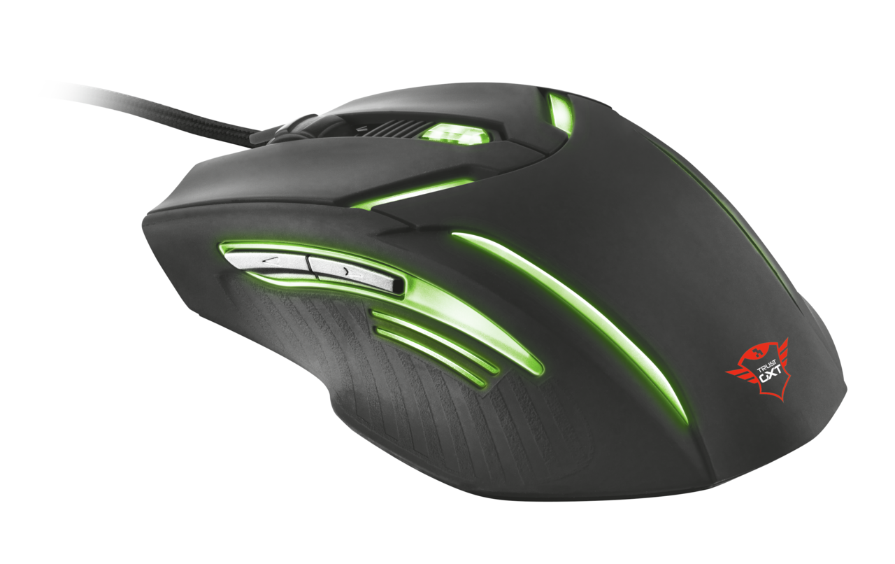 Trust GXT 152 mouse Gaming USB tipo A Ottico 2400 DPI