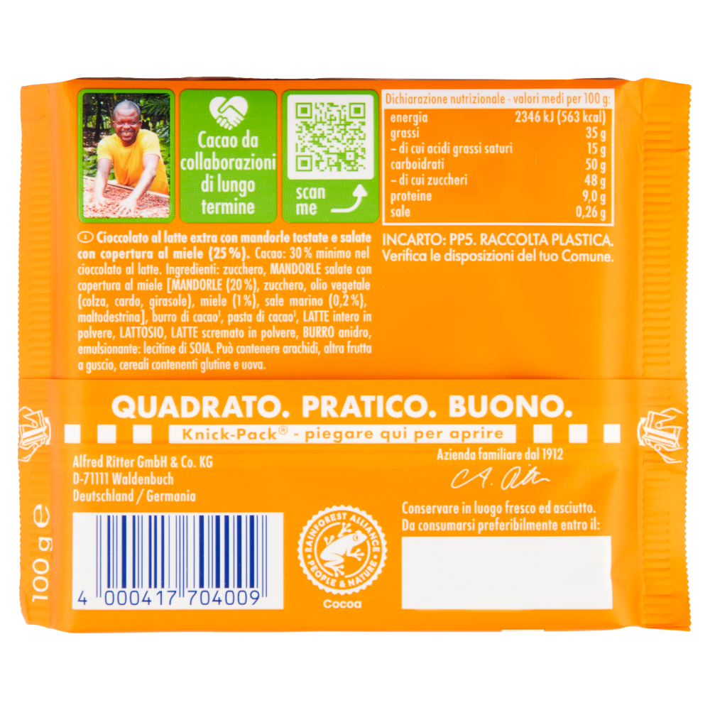 Ritter Sport Special Nuts Mandorle Salate e Miele 100 g