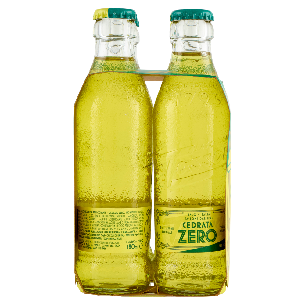Tassoni Cedrata Zero 4 x 180 ml