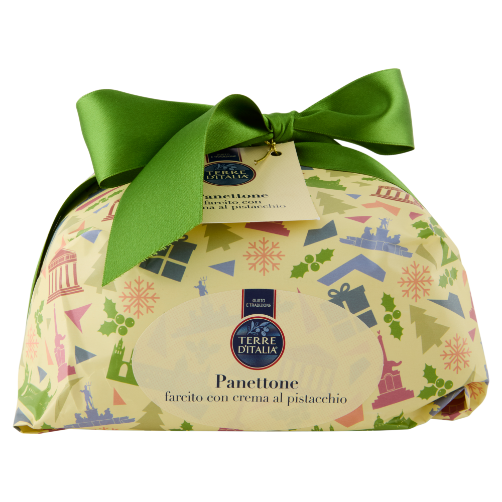 Terre d'Italia Panettone farcito con crema al pistacchio 750 g