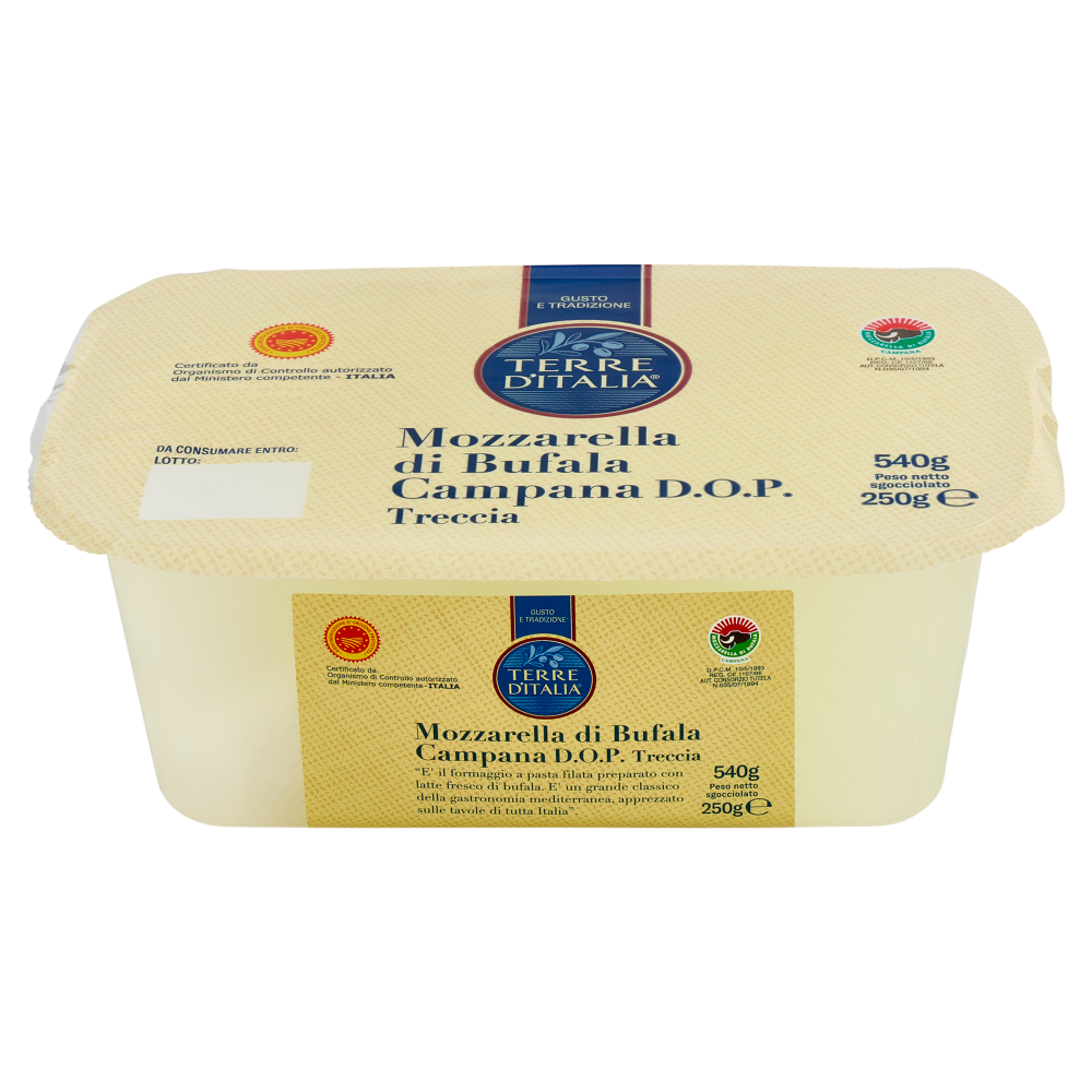 Terre d'ItaliaMozzarella di Bufala Campana D.O.P. Treccia 250 g