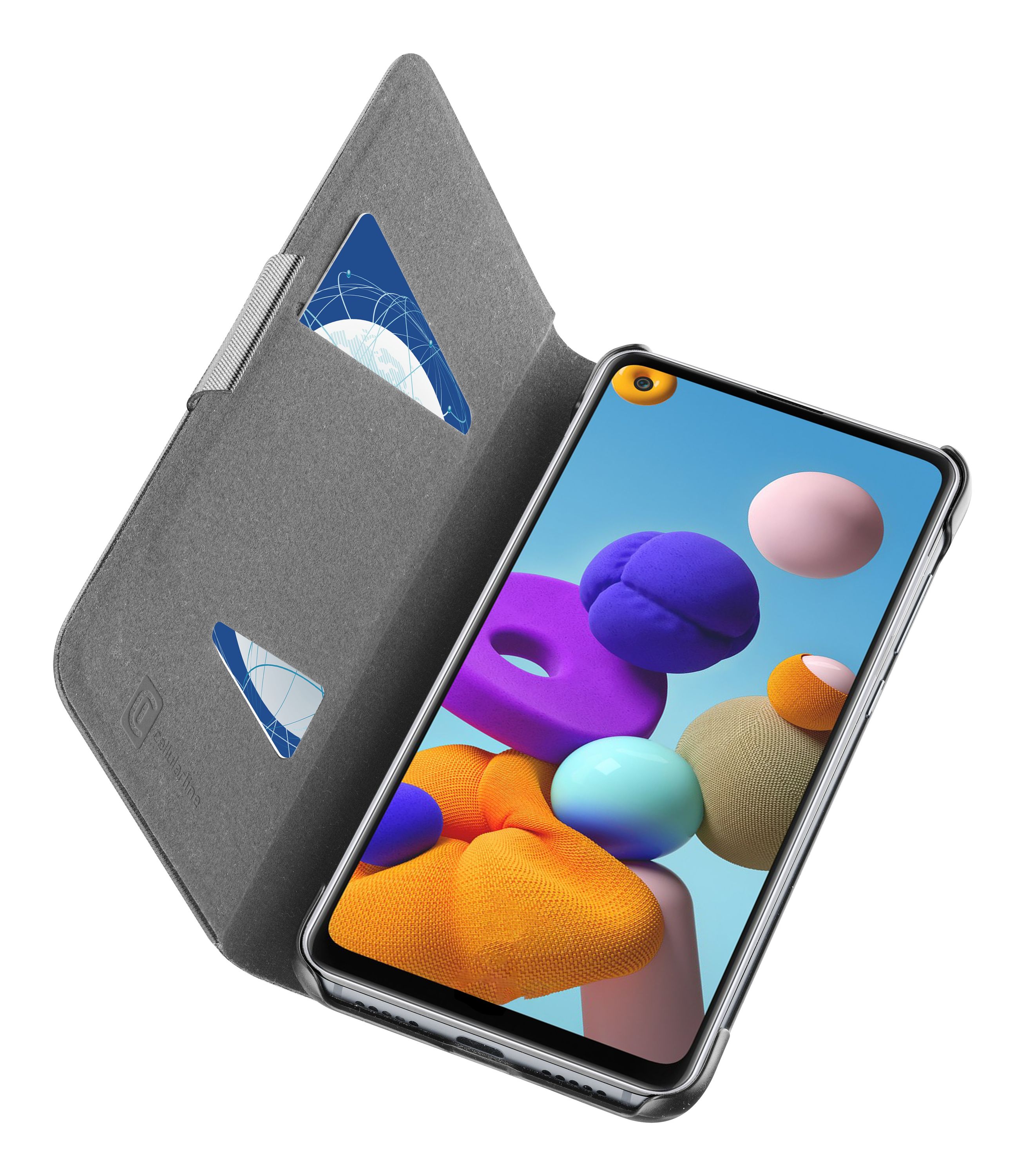 Cellularline Book - Galaxy A21s La protezione essenziale con chiusura di sicurezza magnetica