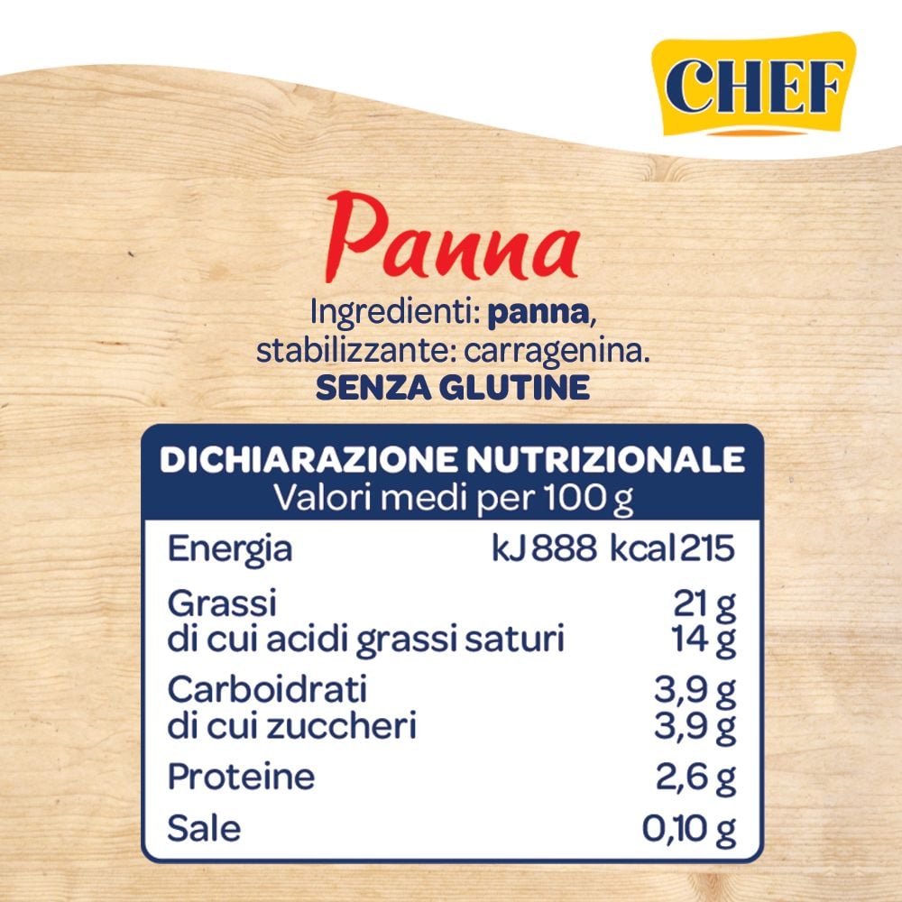 Chef Panna da cucina Classica 200 ml