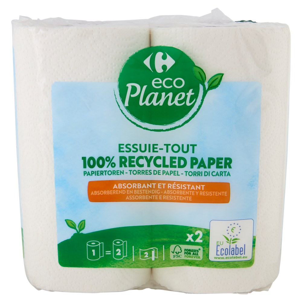Carrefour eco Planet Torri di Carta 2 pz
