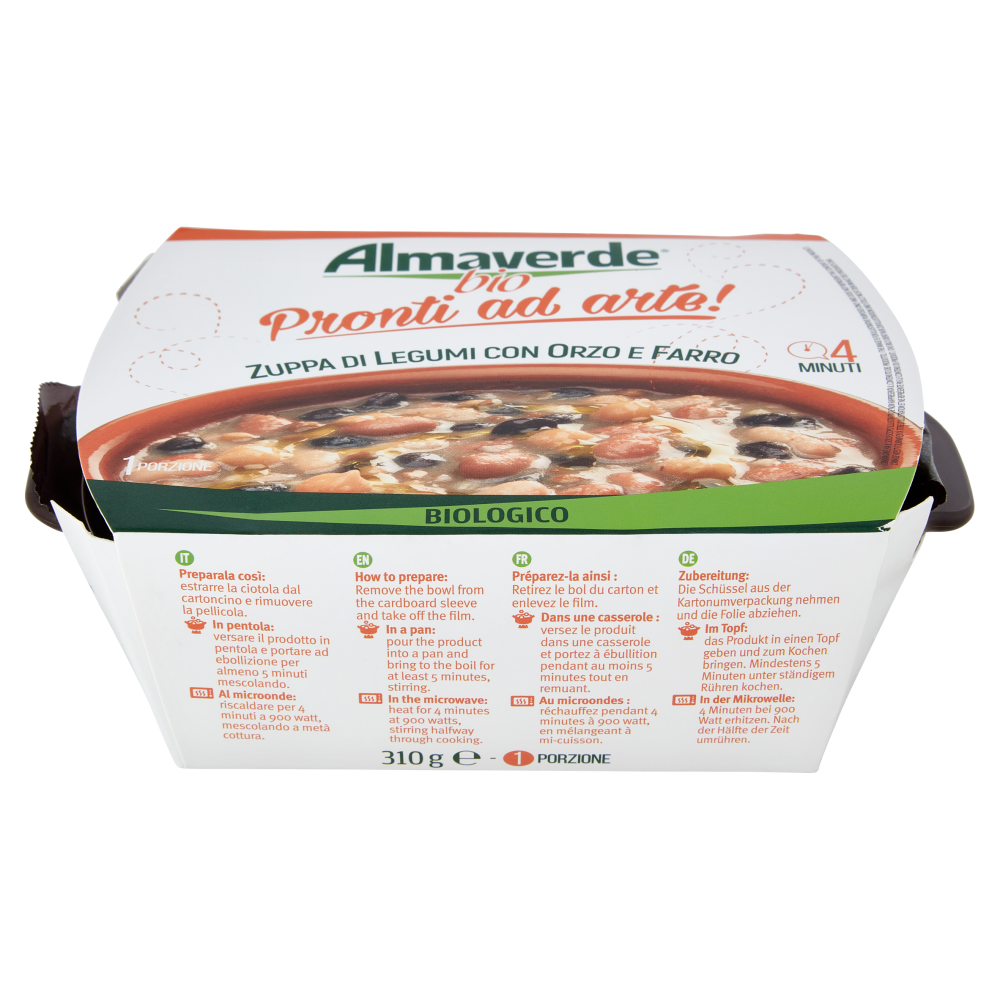 Almaverde bio Pronti ad arte! Zuppa di Legumi con Orzo e Farro 310 g