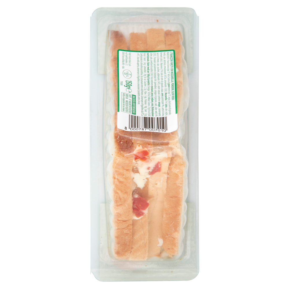 Fratelli Beretta Tramezzini Classici Pomodoro Mozzarella e Olive 150 g